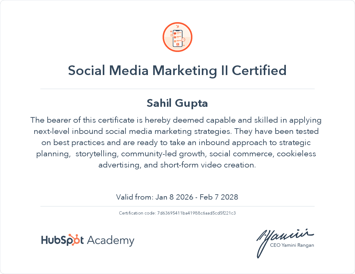 Certification